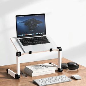 Portable Folding Laptop Desk with Adjustable Height & Storage