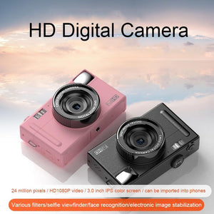 3.0 HD Children's Digital Camera with 48MP & 3" Screen | Pink + Card Reader