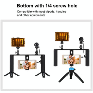 4-In-1 Vlogging Kit | LED Light | Microphone | Tripod | Stabilizer | Portable