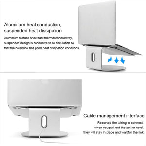 360° Rotating Aluminum Laptop Stand | Efficient Cooling