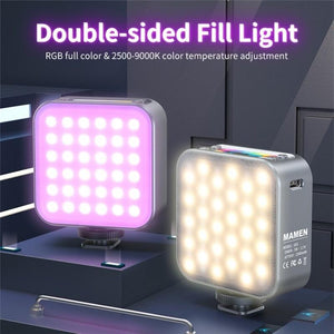 Portable Dimmable RGB Fill Light for Photography & Phone
