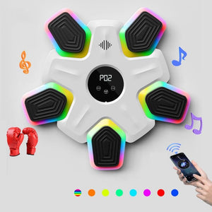 Bluetooth Music Boxing Machine | 4 Modes | 9 Speeds | Colorful Lights | With Kids Gloves Black