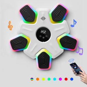 Bluetooth Music Boxing Machine | 4 Modes | 9 Speeds | Colorful Lights | With Kids Gloves Black