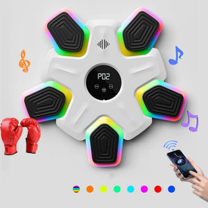 Bluetooth Music Boxing Machine | 4 Modes | 9 Speeds | Colorful Lights | With Kids Gloves Black