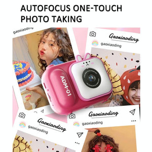 48MP Dual Lens Kids Digital Camera with 2.4" IPS Screen & 32GB TF Card | Blue Fox | With 64GB TF Card | Pink Bunny