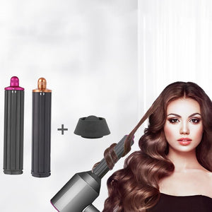 Upgraded Long Curling Barrels for Dyson Airwrap Hair Dryer | Nozzle and Adapter | Rose Red