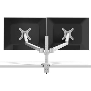 Double Arm Aluminum Desktop Monitor Mount Stand | Compact