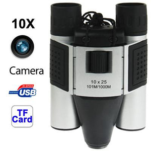5-In-1 Binocular Camera | Video | Digital PC Cam | TF Card Reader | 10X25mm | 101M/1000M Field of View