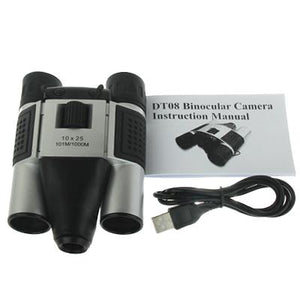 5-In-1 Binocular Camera | Video | Digital PC Cam | TF Card Reader | 10X25mm | 101M/1000M Field of View