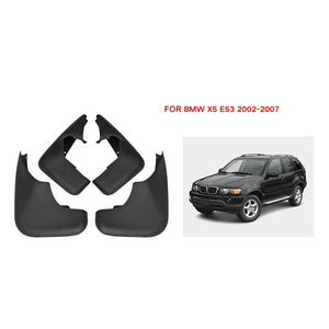 BMW X5 E53 Splash Flaps | 2002-2007 | 4 Pcs Set | Soft Plastic Fender Guards | Durable Design