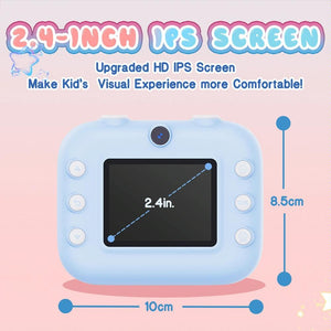 Blue Children's Thermal Camera | Dual-Camera | 1080P HD | 2400W Pixel | 2.4-Inch Display | Purple + 32GB