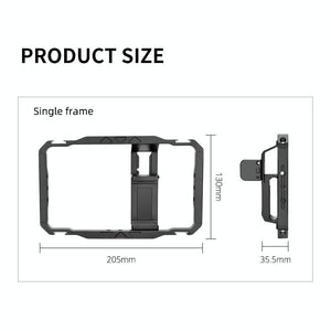 Vlogging Video Rig | Smartphone Compatible | LED Light & Microphone | Live Broadcast Setup