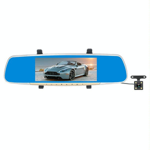 7" LCD Touch Screen Rear View Mirror Car Recorder | With Separate Camera