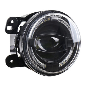 2 Pcs 4 Inch LED Angel Eye Fog Lights | Jeep Wrangler / Dodge / Chrysler PT Cruiser | White Light
