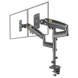 Dual Arm Clamp for LCD TV | Full Motion | 22-32" | Gas Spring Support | Desk Monitor Holder