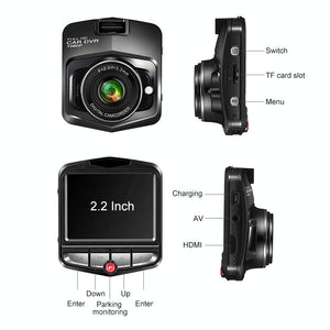 2.2 Car DVR | Parking Monitoring & Loop Recording | Black