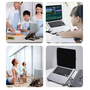 Portable Foldable Laptop Stand with Adjustable Fan | Aluminum