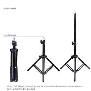 Live Broadcast Dual Phone Bracket with 70cm Tripod & 6.2 Inch 16cm LED Ring Light Kit