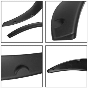 Universal Car Fender Flares | 4 Pcs | Black | Unpainted | Wheel Eyebrow Protection