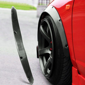 Universal Car Fender Flares | 4 Pcs | Black | Unpainted | Wheel Eyebrow Protection
