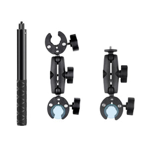 Adjustable Dual-Head Handlebar Mount for Motorcycle Selfie Stick