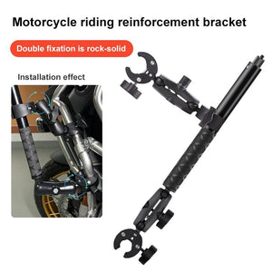 Adjustable Dual-Head Handlebar Mount for Motorcycle Selfie Stick