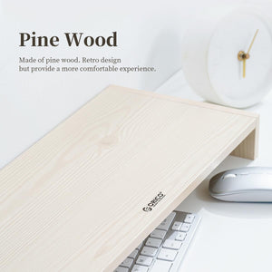 Natural Wood Monitor Stand | Holds Computer Screen