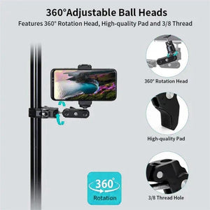 Aluminum Handlebar Magic Arm Rod Mount | Crab Clamp