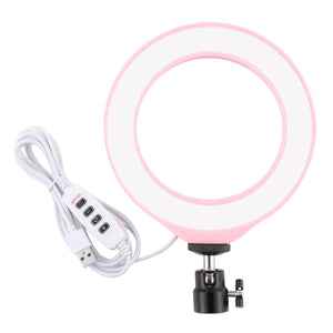 16cm USB LED Ring Light | With Tripod | 3 Modes | Black