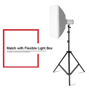 Professional Aluminum Lighting Stand for Studio Flash | 68-200cm Height | Black