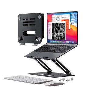 Double-Layer Aluminum Alloy Folding Stand for Notebooks & Tablets