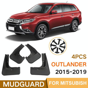 For Mitsubishi Outlander 2015-2019 | 4 Pcs / Set Car Auto Soft Plastic Splash Flaps Fender Guard