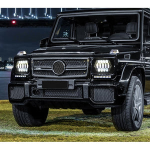 7 Inch LED Headlight | H4 | DC 9-30V | 30W | IP67 | 3000Lm | 6000K | 8 LEDs | Jeep Wrangler