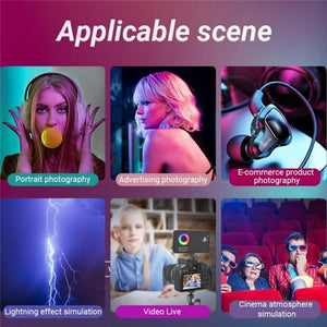 12 Effects RGB Pocket Fill Light with 0.96 TFT Screen for M1SE Photography