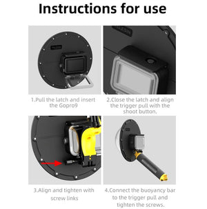 Waterproof Case for GoPro Hero11 / 10 / 9 | 30m Depth