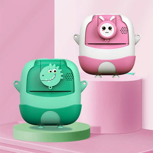 720P HD Reversible Mini Digital Camera | For Children | Cartoon Print | Pink