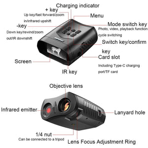 Portable Digital Night Vision Binoculars | 3-Inch HD LCD Screen