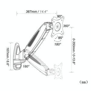 Telescopic Wall-Mounted Monitor Stand | Factory Colour