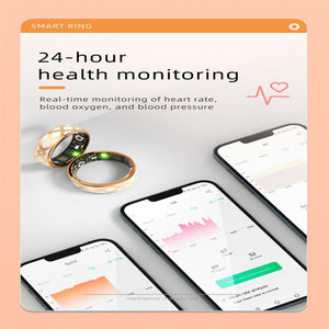 Smart Ring | Heart Rate | Blood Oxygen | Sleep Monitoring | Multiple Sports Modes | Rose Gold | Size 13