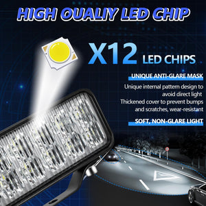 14W | 9-30V | 6 Inch Waterproof Car Work Headlight | Includes Wire Set