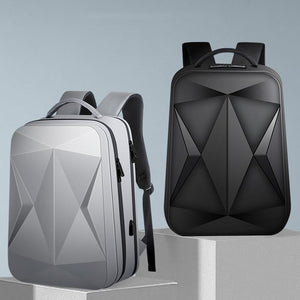 Waterproof Laptop Backpack | USB Port | Large Capacity | Light Grey