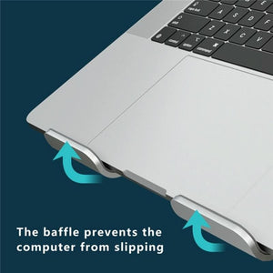Adjustable Laptop Stand | Aluminum Alloy Desktop Riser | Silver