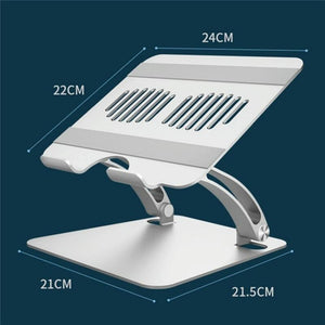 Adjustable Laptop Stand | Aluminum Alloy Desktop Riser | Silver