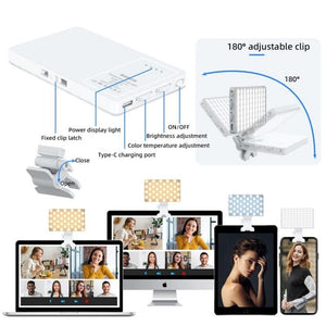 Portable LED Fill Light | Phone | Laptop | Video Conferencing | Black