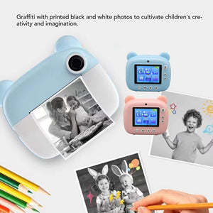Instant Print Camera for Kids with Dual Lens & 2.4 - inch Screen | Pink
