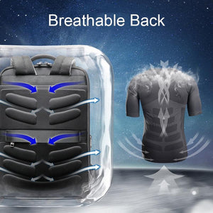 Multifunctional Anti-Theft Laptop Backpack | Silver Gray | USB Charging Hole | Secure Design