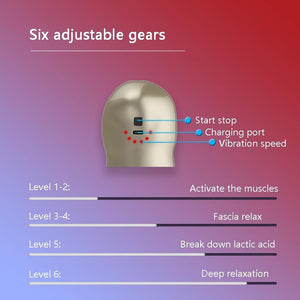 USB Massage Gun | Red | Arm Shape | Compact for Muscle Relaxation