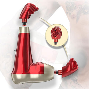 USB Massage Gun | Red | Arm Shape | Compact for Muscle Relaxation