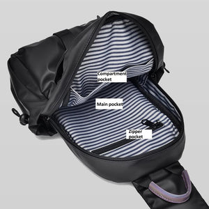 Lightweight Waterproof Men Chest Bag | Cycling Shoulder Bag | Black