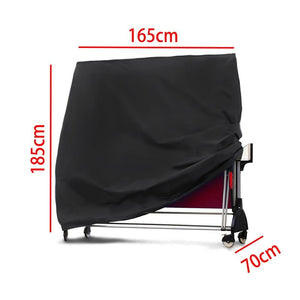 Waterproof Outdoor Table Tennis Cover | 165x70x185cm | Black / Silver